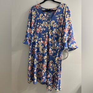 NWOT floral wrap dress